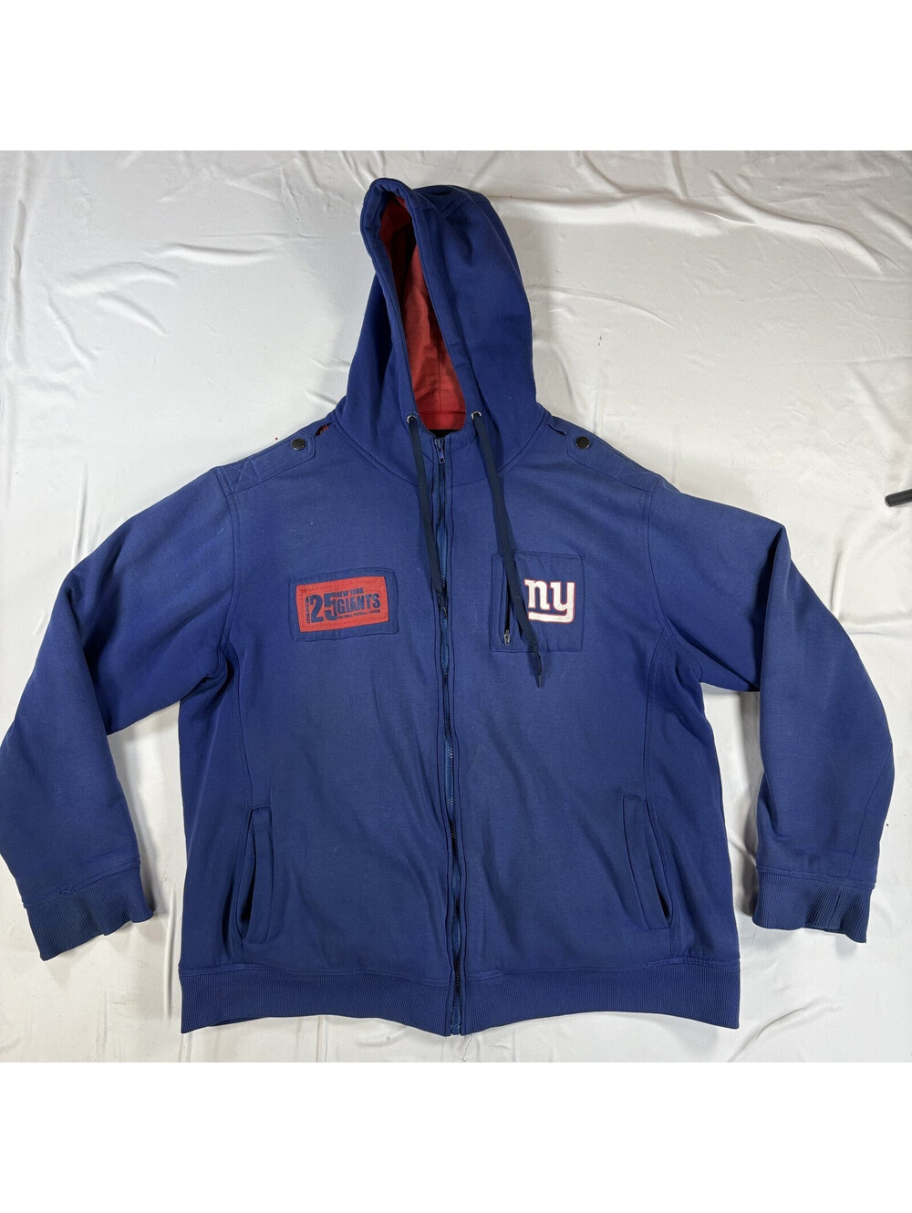 NFL Pro Line New York Giants 2XL Full Zip Heavyweight Jacket Blue